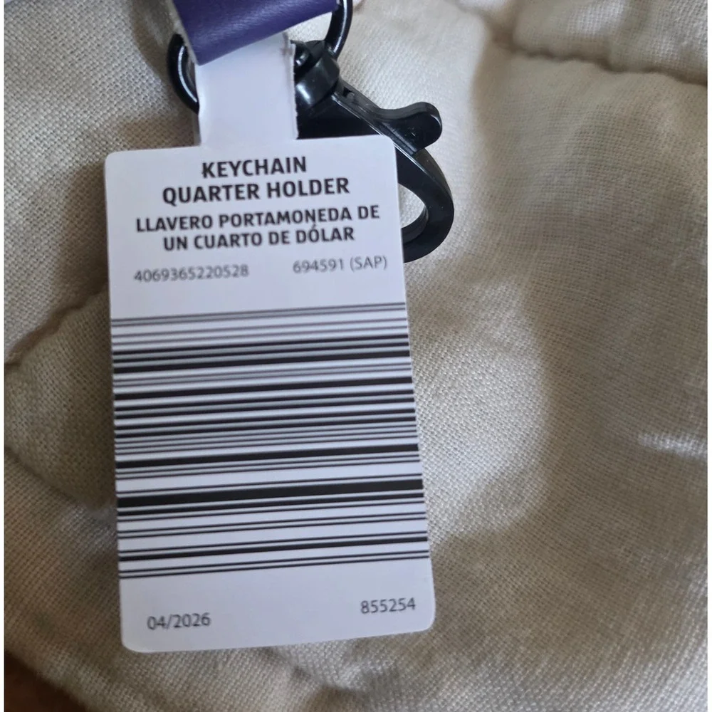 Aldi Keychain‎ Quarter Holder OS Collectible Blue NEW Retro Cassette Tape Cart